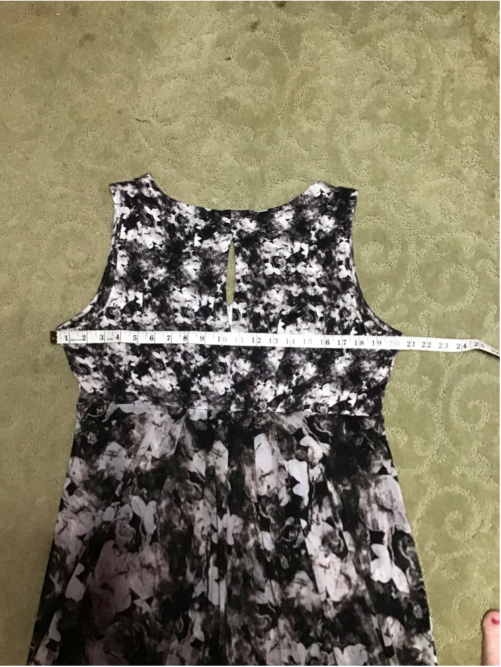 Simply Vera Vera Wang High Low Dress XL Black White Floral Soo Soft! - Picture 11 of 17